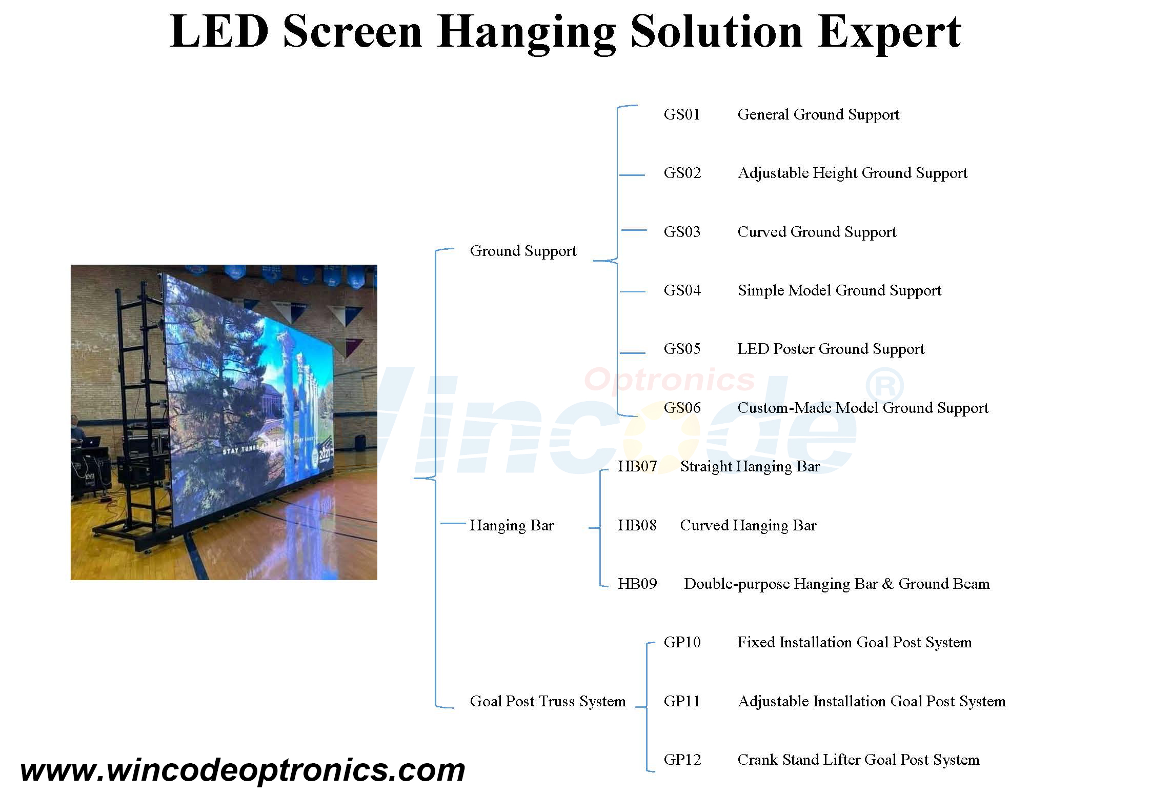 Off Ground LED Screen Система наземной поддержки стенда для прокатного экрана, мобильной сцены, наращивания сцены