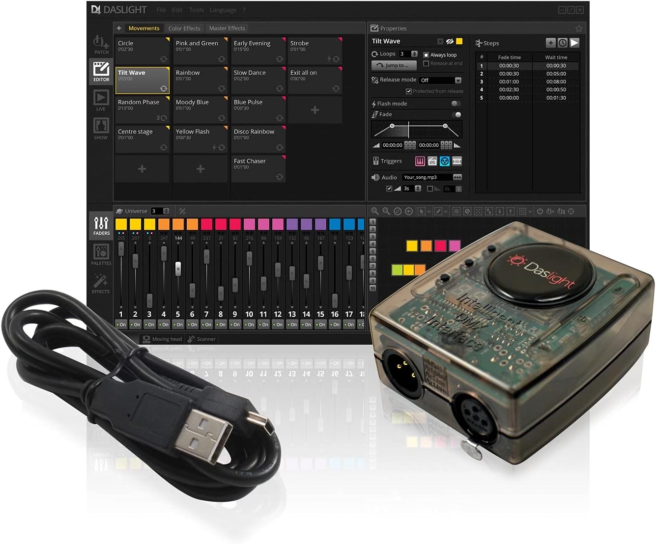 Daslight 4 DMX Программное обеспечение для освещения для PC Mac